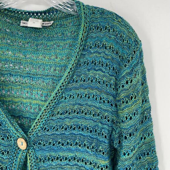 Two-One-Two New York Crochet Knit Sweater Size Small - Picture 2 of 5